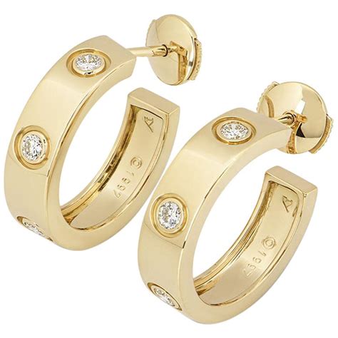 cartier love earrings dupe|cartier love solitaire earrings.